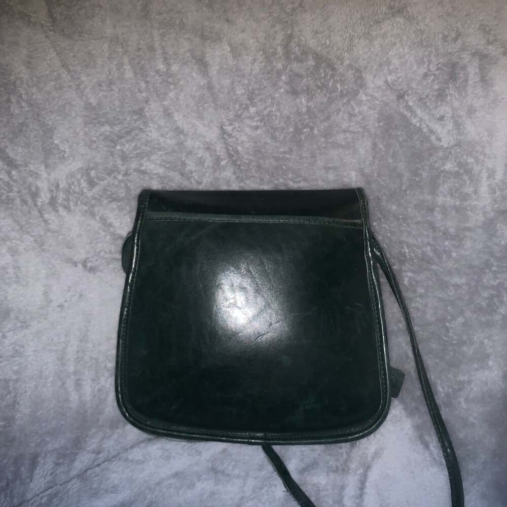 Vintage Coach Bag Black Leather Crossbody Shoulder Bag - Picture 3 of 6